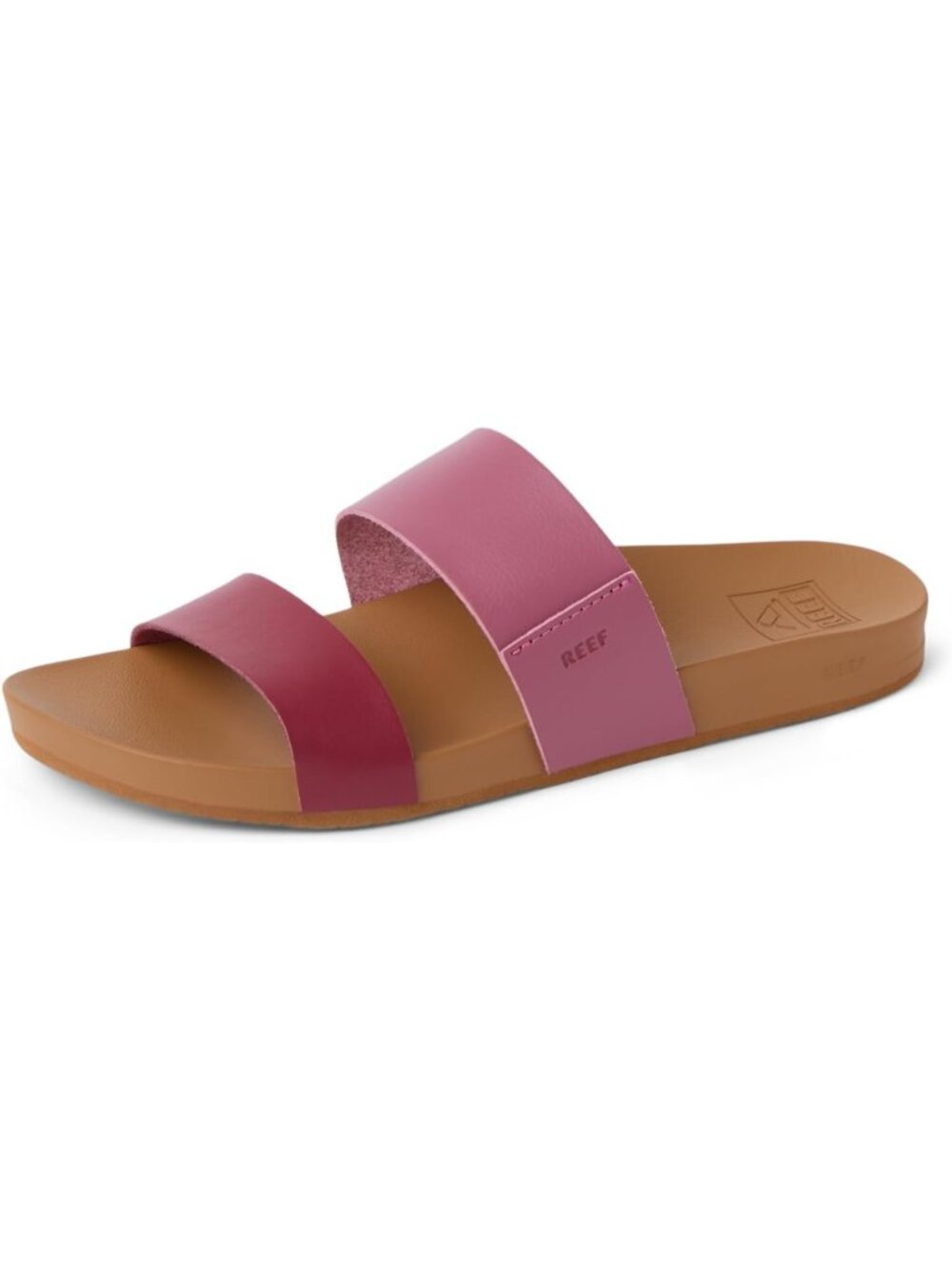 Women's Burgundy Duo Open-Toe Footwear Cushion Vista Solid Slide Sandal Shoes